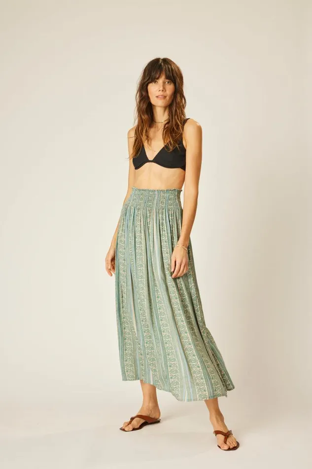 Women Natalie Martin Bottoms Bella Skirt Paisley Stripe Pool