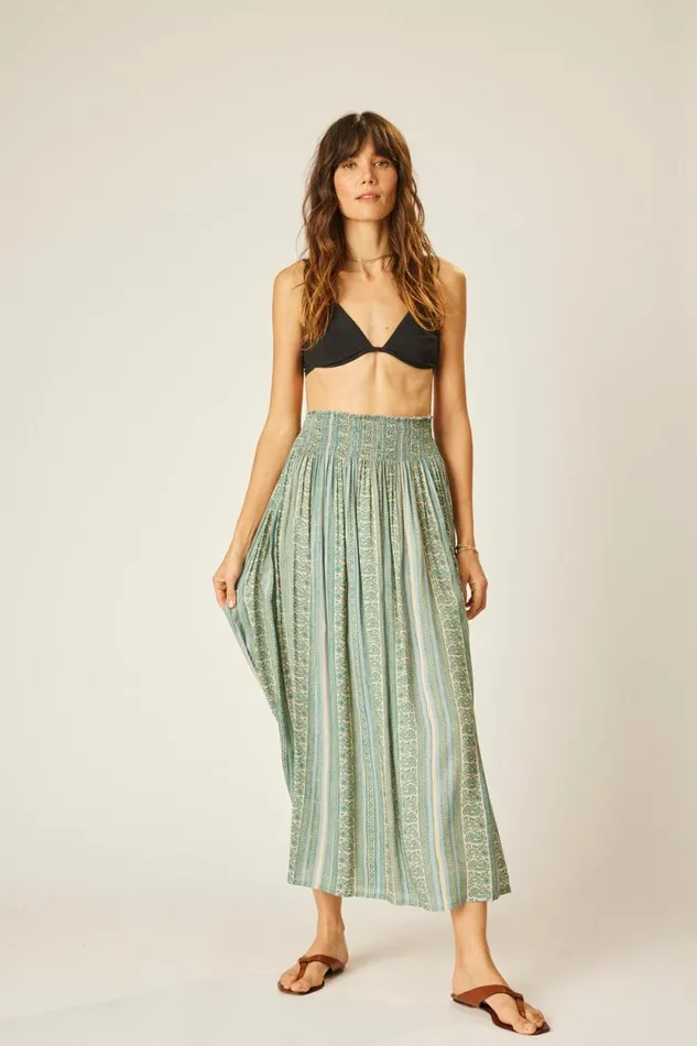 Women Natalie Martin Bottoms Bella Skirt Paisley Stripe Pool