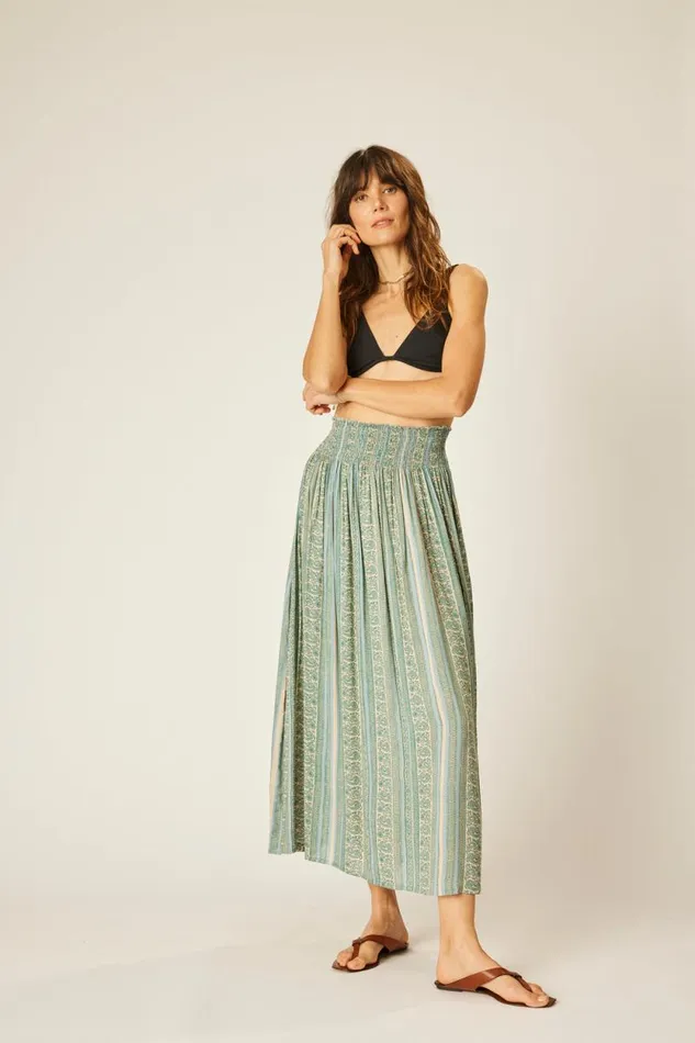 Women Natalie Martin Bottoms Bella Skirt Paisley Stripe Pool