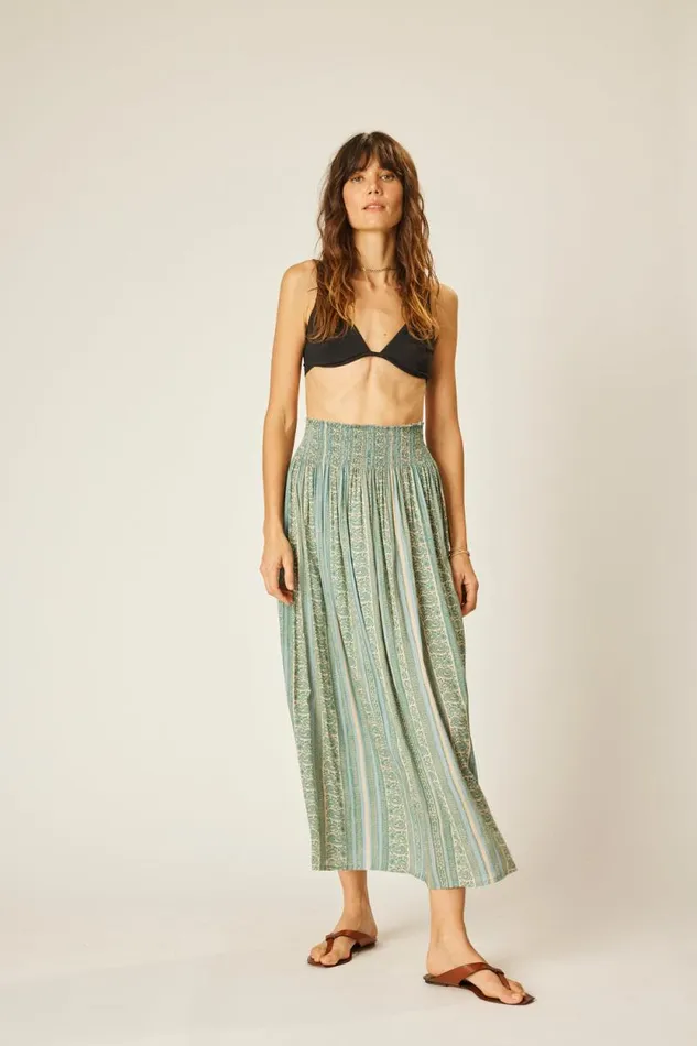 Women Natalie Martin Bottoms Bella Skirt Paisley Stripe Pool