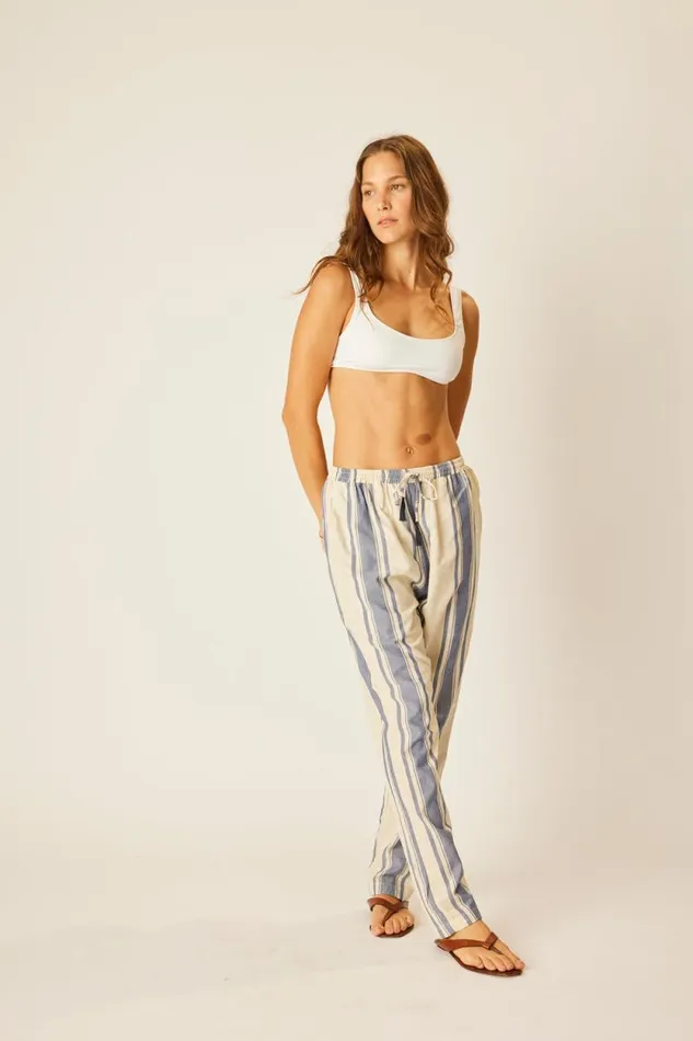 Women Natalie Martin Bottoms Bianca Pant French Stripe Blue