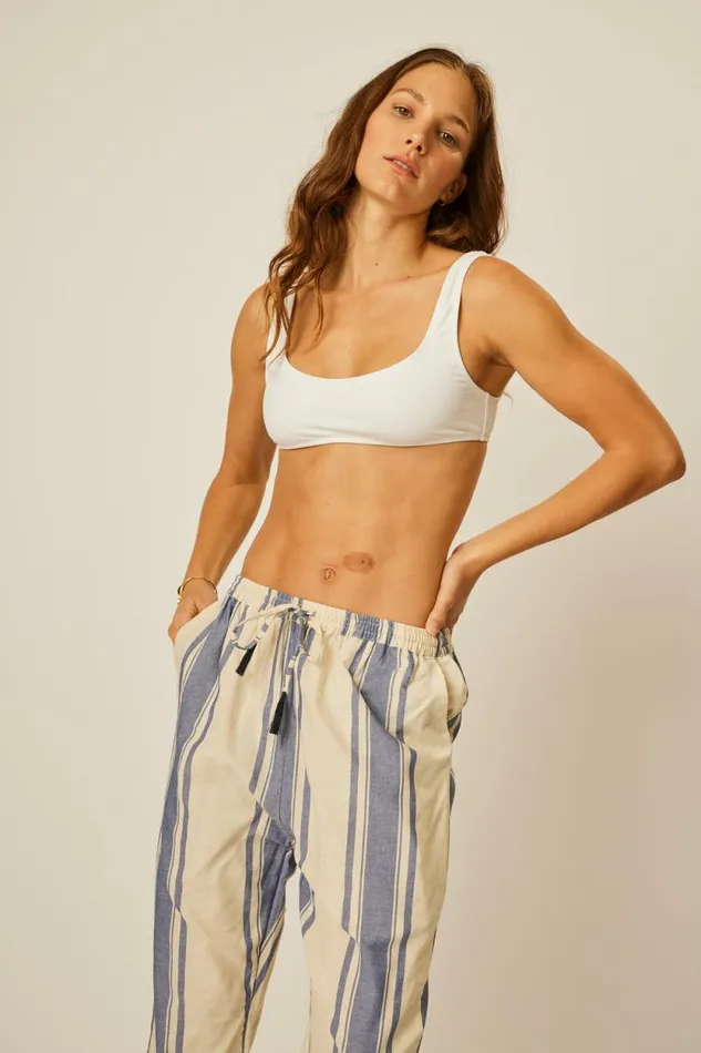 Women Natalie Martin Bottoms Bianca Pant French Stripe Blue
