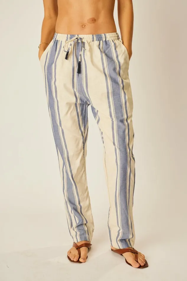 Women Natalie Martin Bottoms Bianca Pant French Stripe Blue