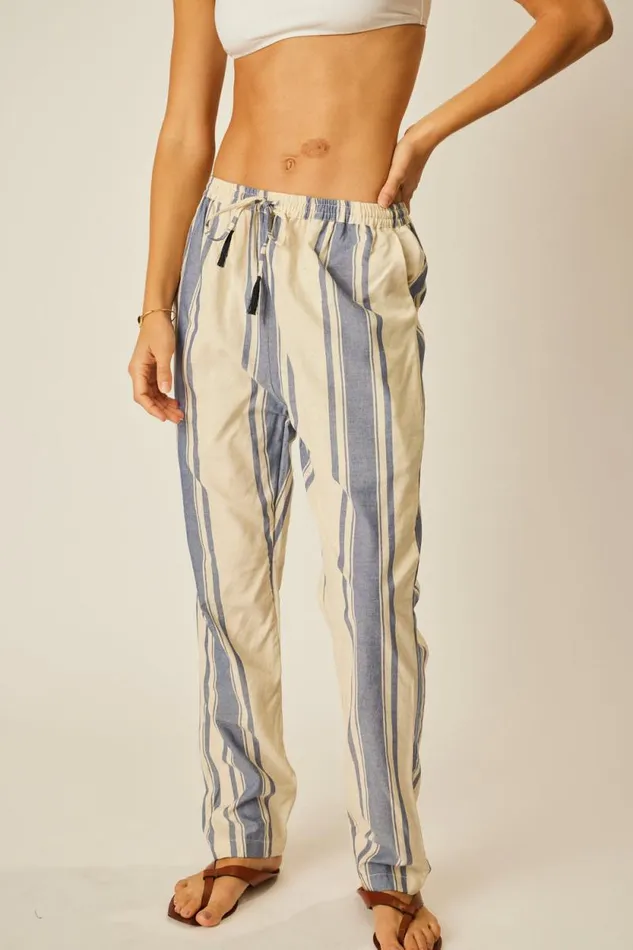 Women Natalie Martin Bottoms Bianca Pant French Stripe Blue