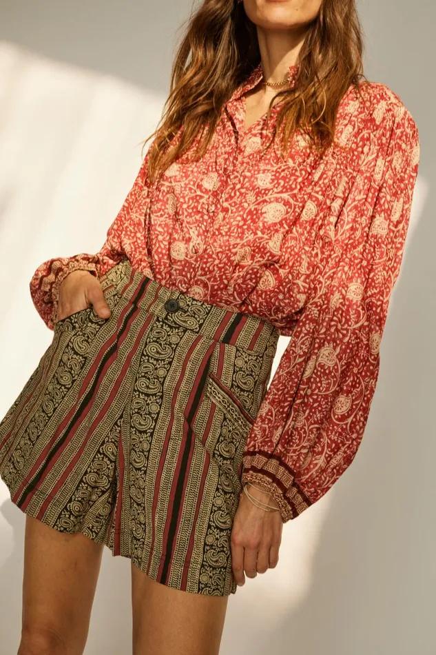 Women Natalie Martin Bottoms Christine Short Paisley Stripe Heather