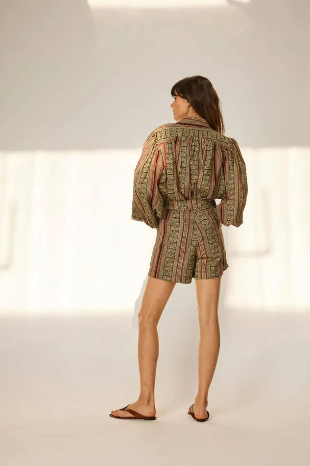 Women Natalie Martin Bottoms Christine Short Paisley Stripe Heather