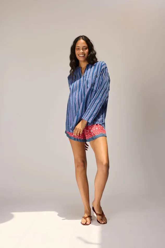 Women Natalie Martin Bottoms Jasper Short Pinwheel Barn Red
