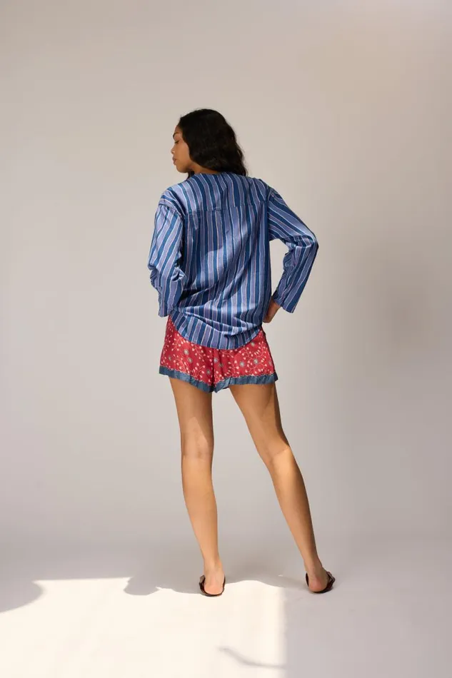 Women Natalie Martin Bottoms Jasper Short Pinwheel Barn Red