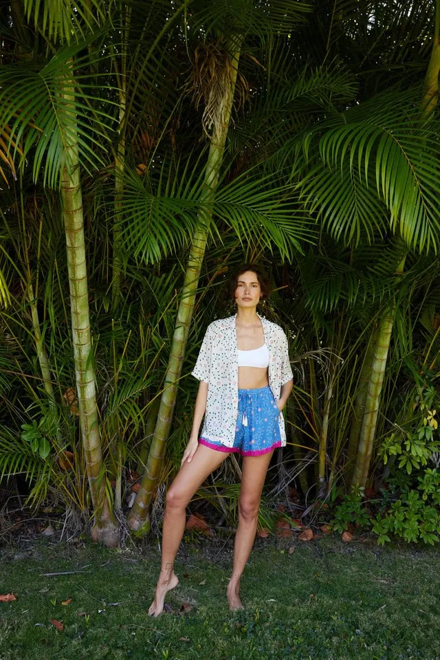 Women Natalie Martin Bottoms Jasper Short Pinwheel Denim