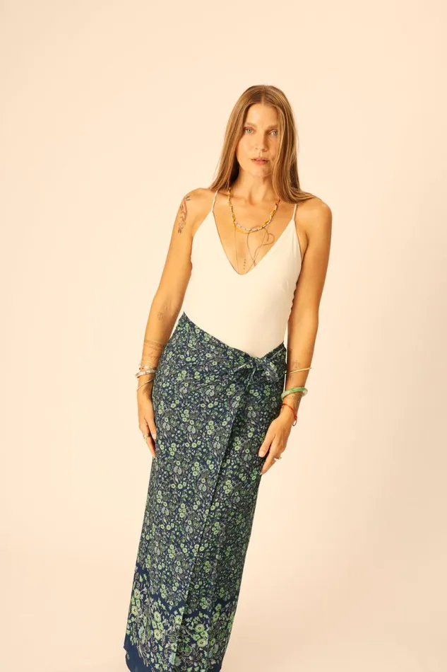 Women Natalie Martin Bottoms SarongScarf Petite Fleur Marine