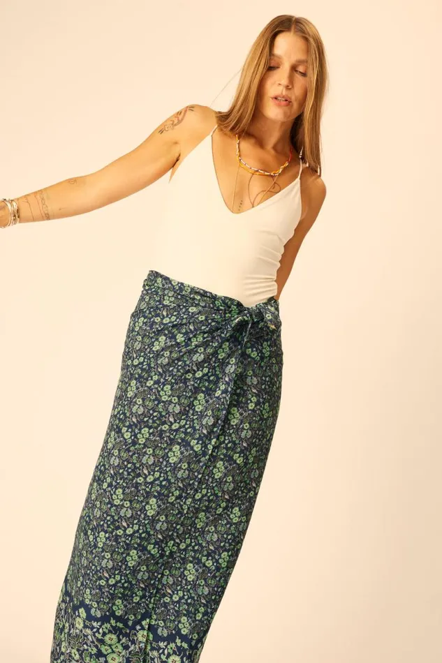Women Natalie Martin Bottoms SarongScarf Petite Fleur Marine