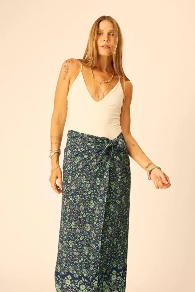 Women Natalie Martin Bottoms SarongScarf Petite Fleur Marine