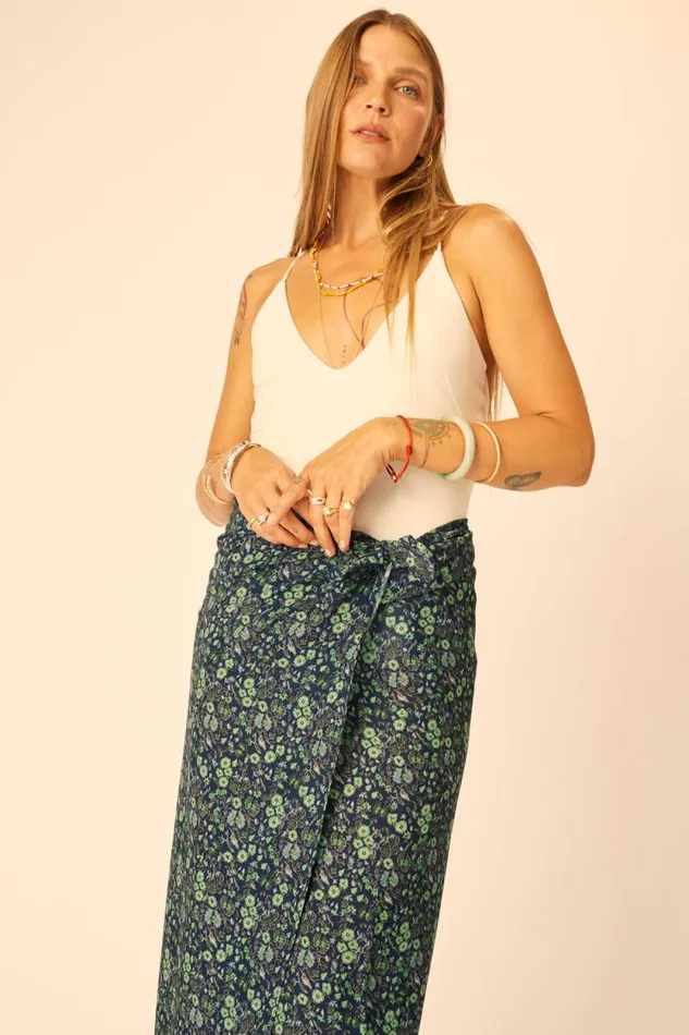 Women Natalie Martin Bottoms SarongScarf Petite Fleur Marine