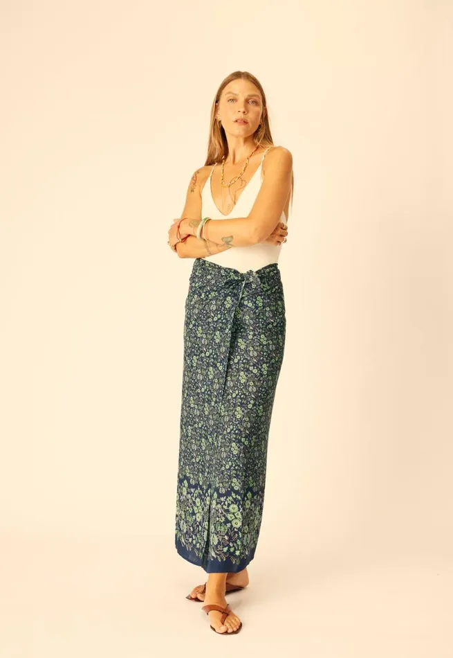 Women Natalie Martin Bottoms SarongScarf Petite Fleur Marine