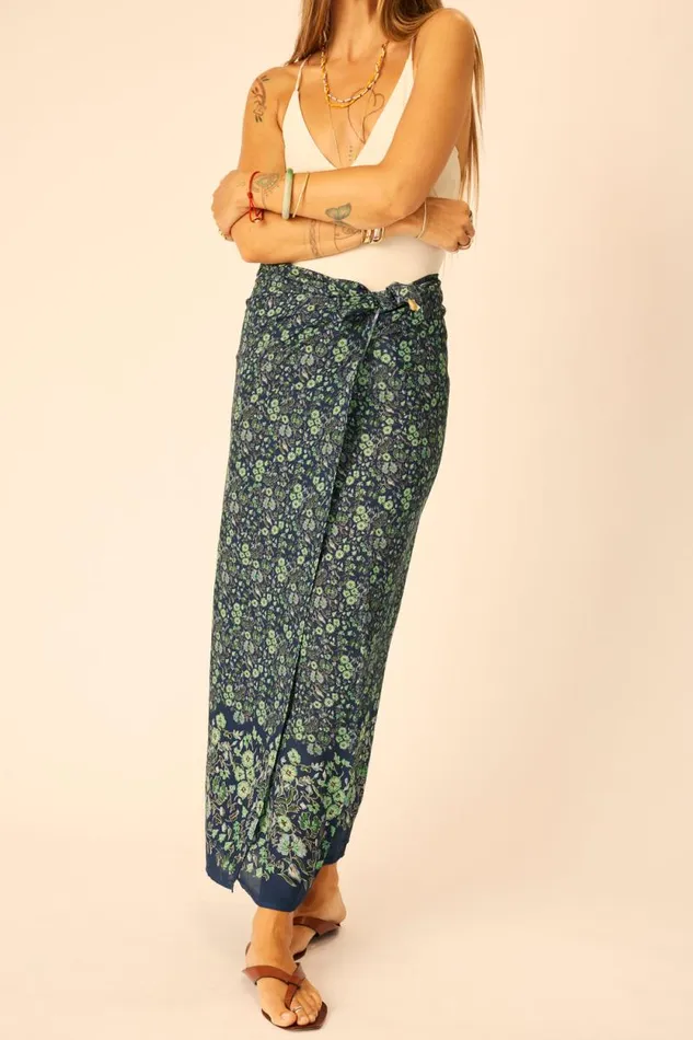 Women Natalie Martin Bottoms SarongScarf Petite Fleur Marine