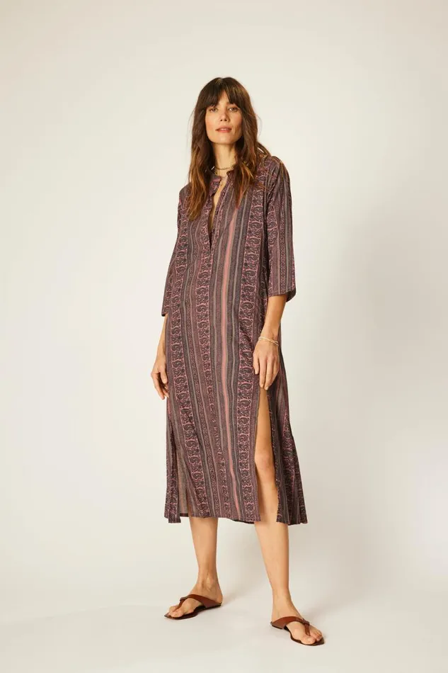 Women Natalie Martin Coverups Isobel Dress Paisley Stripe Heather