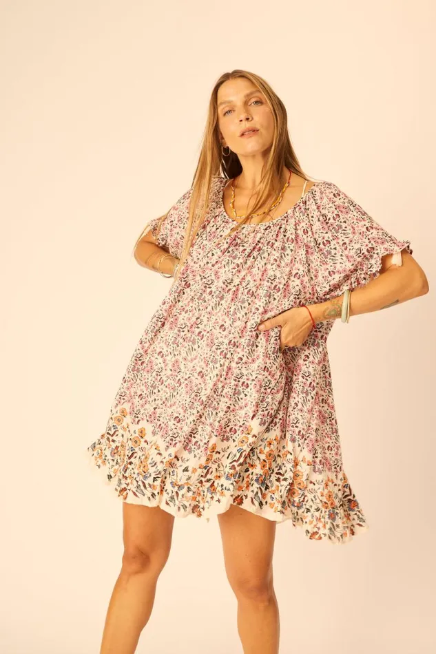 Women Natalie Martin Coverups Marina Dress Petite Fleur Rose
