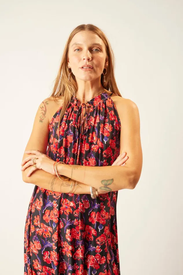 Women Natalie Martin Coverups Marlien Dress Silk Watercolor Onyx