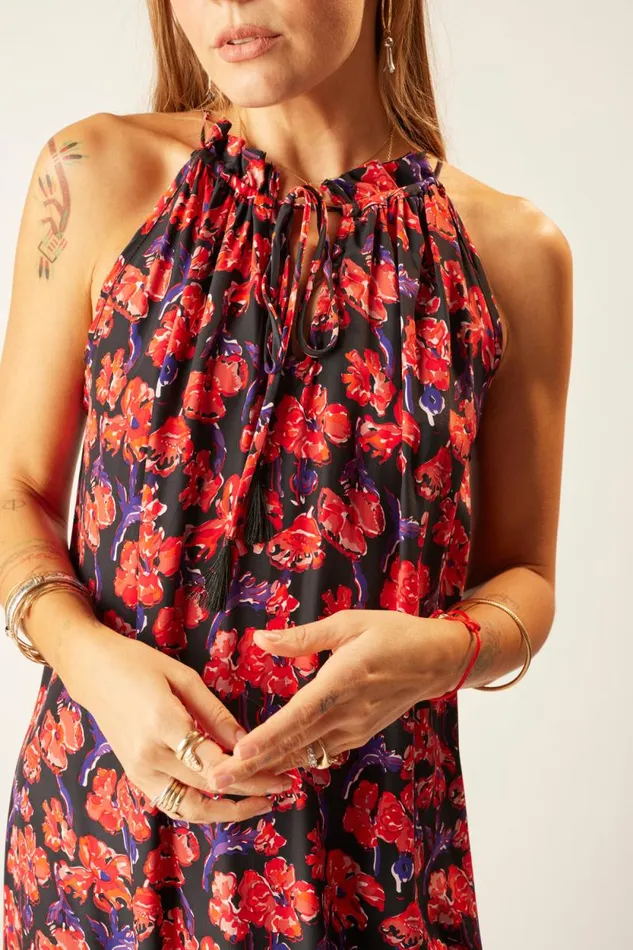 Women Natalie Martin Coverups Marlien Dress Silk Watercolor Onyx