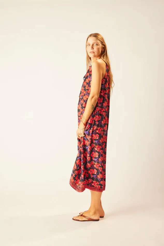 Women Natalie Martin Coverups Marlien Dress Silk Watercolor Onyx