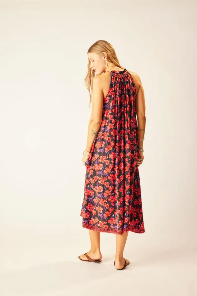 Women Natalie Martin Coverups Marlien Dress Silk Watercolor Onyx