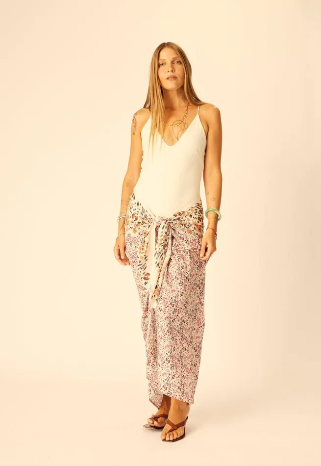 Women Natalie Martin Coverups SarongScarf Petite Fleur Rose