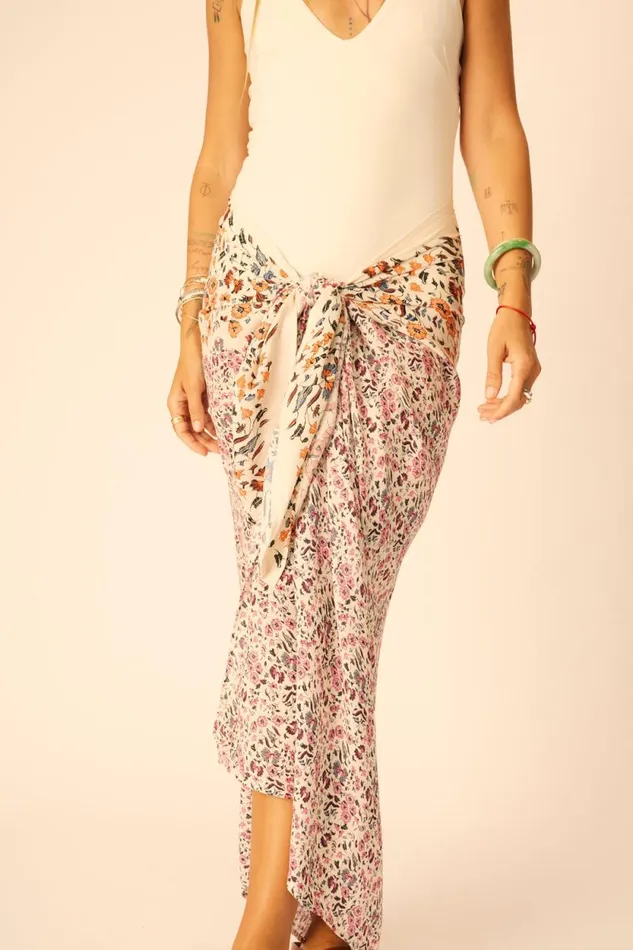 Women Natalie Martin Coverups SarongScarf Petite Fleur Rose