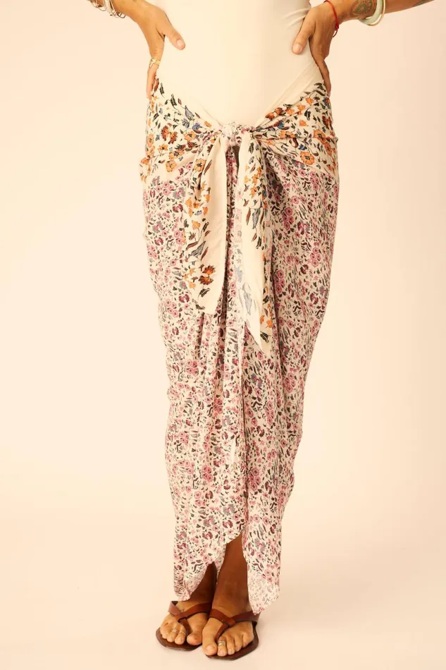 Women Natalie Martin Coverups SarongScarf Petite Fleur Rose