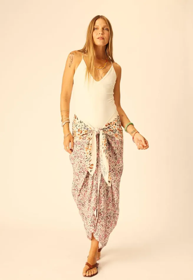 Women Natalie Martin Coverups SarongScarf Petite Fleur Rose