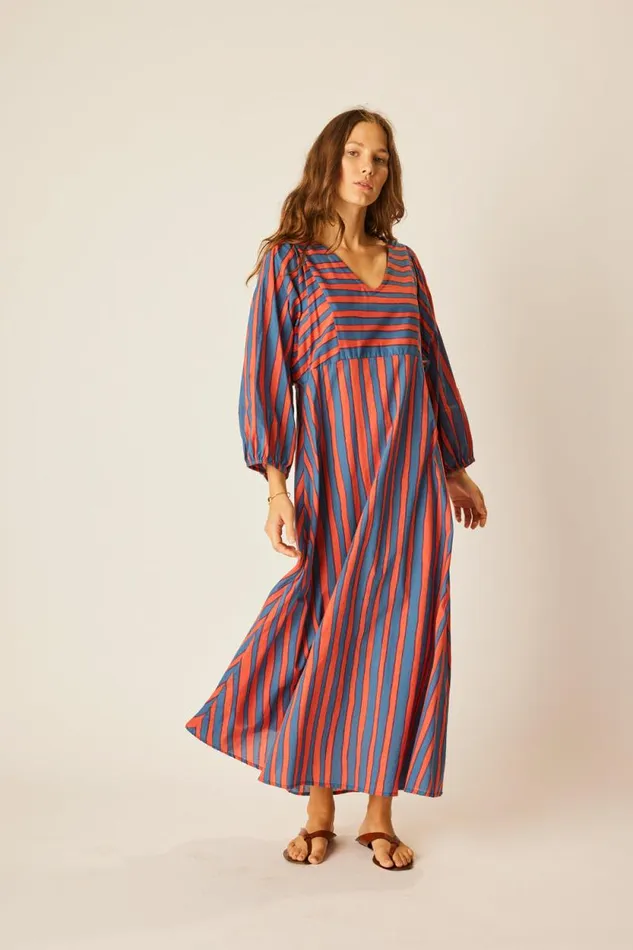 Women Natalie Martin Dresses Alice Dress Batik Stripe Blood Orange