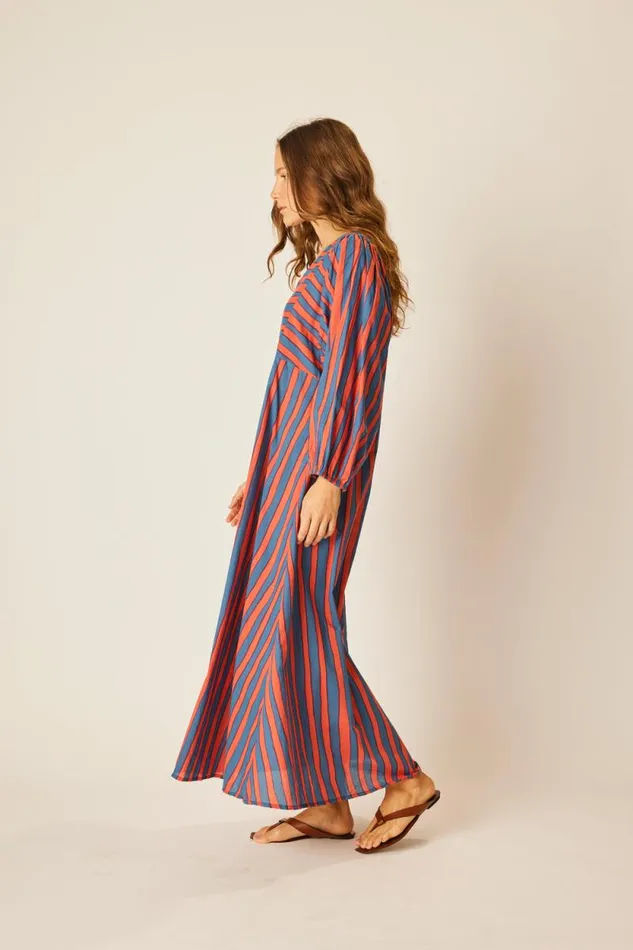 Women Natalie Martin Dresses Alice Dress Batik Stripe Blood Orange