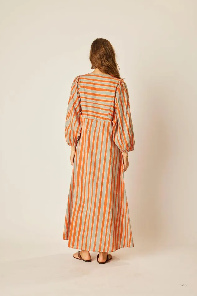 Women Natalie Martin Dresses Alice Dress Batik Stripe Sage