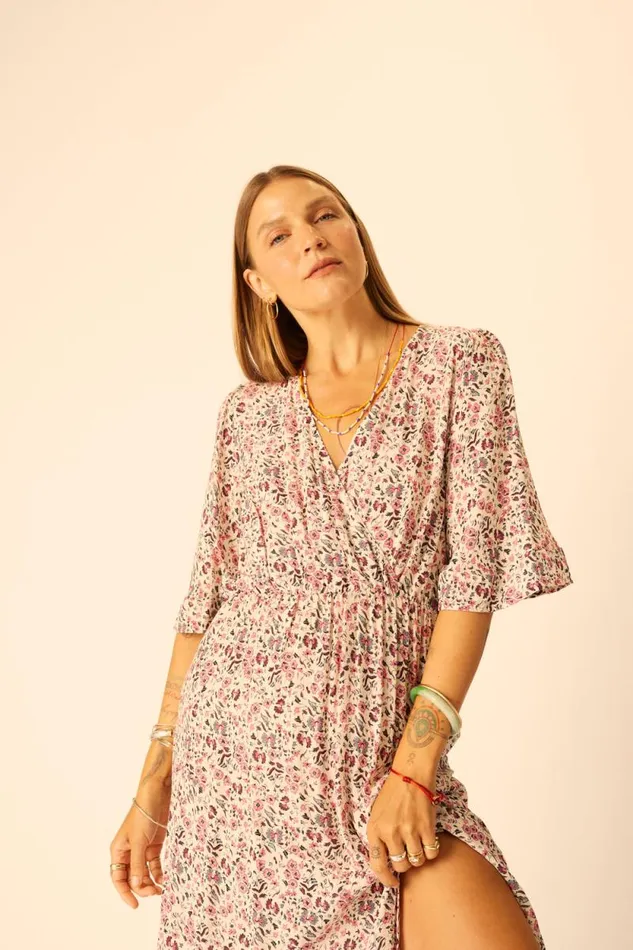 Women Natalie Martin Dresses Coco Maxi Petite Fleur Rose