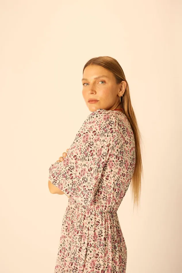 Women Natalie Martin Dresses Coco Maxi Petite Fleur Rose