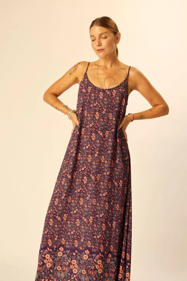 Women Natalie Martin Dresses Heather Maxi Petite Fleur Aubergine