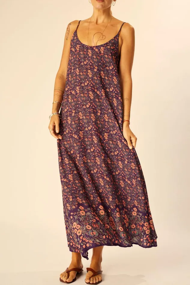 Women Natalie Martin Dresses Heather Maxi Petite Fleur Aubergine