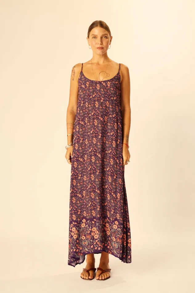 Women Natalie Martin Dresses Heather Maxi Petite Fleur Aubergine