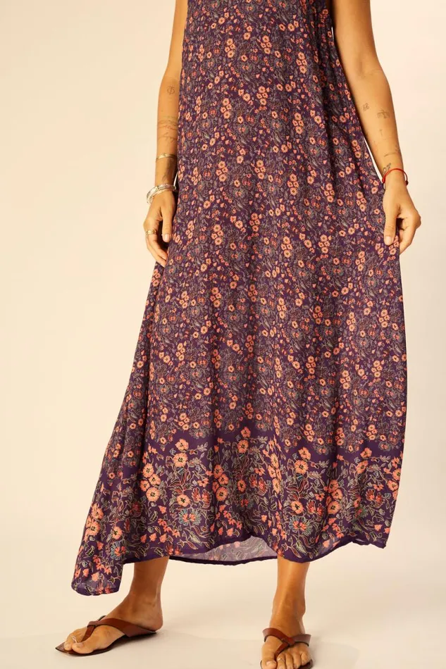 Women Natalie Martin Dresses Heather Maxi Petite Fleur Aubergine
