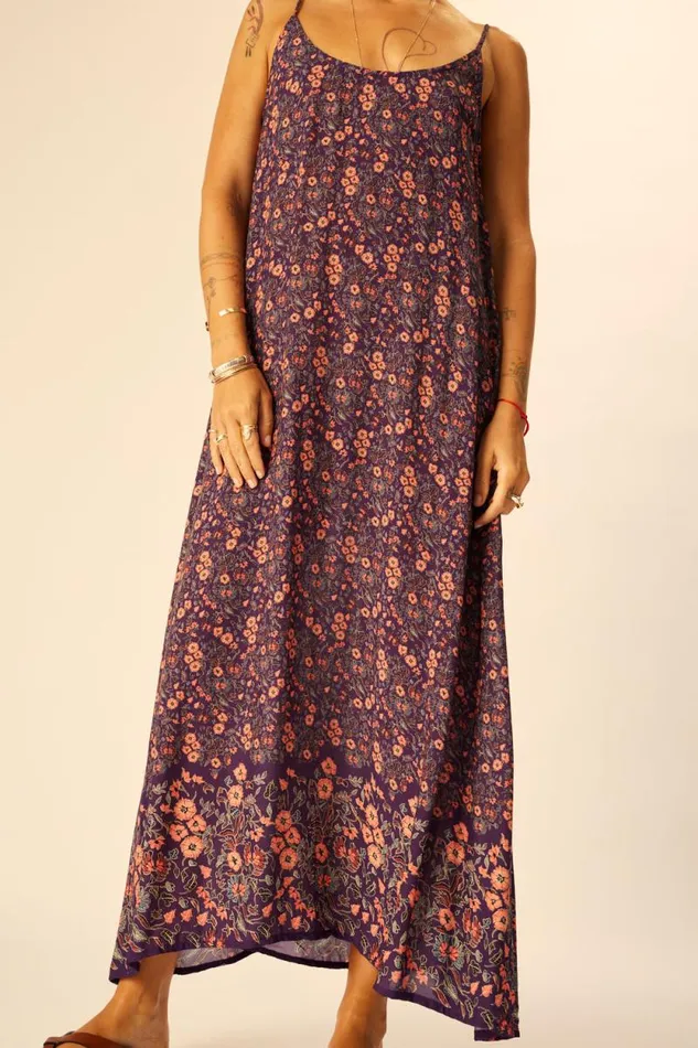Women Natalie Martin Dresses Heather Maxi Petite Fleur Aubergine