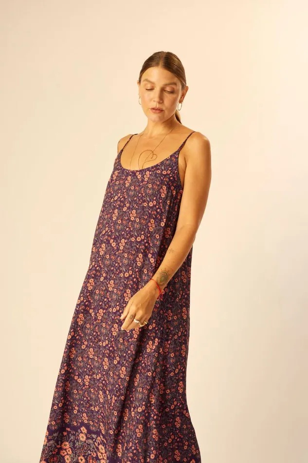 Women Natalie Martin Dresses Heather Maxi Petite Fleur Aubergine