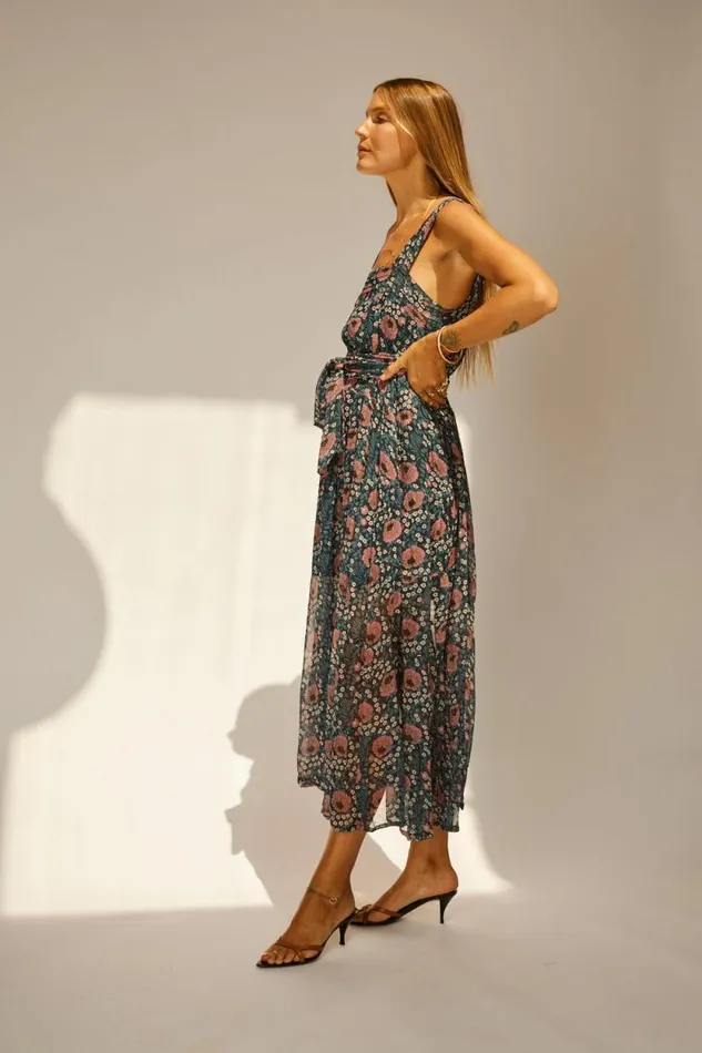Women Natalie Martin Dresses Jasmine Maxi Vintage Flowers Indigo