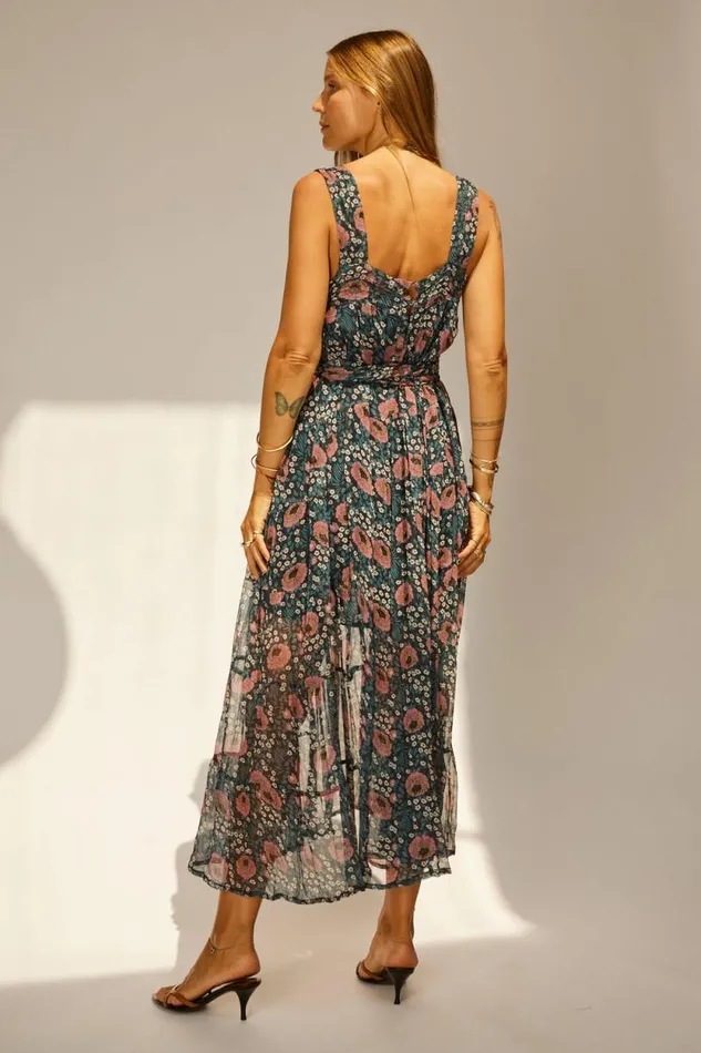 Women Natalie Martin Dresses Jasmine Maxi Vintage Flowers Indigo