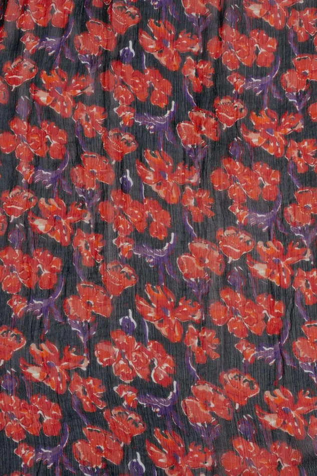 Women Natalie Martin Dresses Lainey Dress With Sash Chiffon Watercolor Print Onyx Women Natalie Martin Dresses Lainey Dress With Sash Chiffon Watercolor Print Onyx