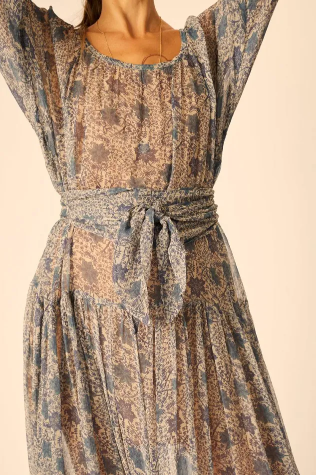 Women Natalie Martin Dresses Lainey Dress With Sash Snowflake Sea