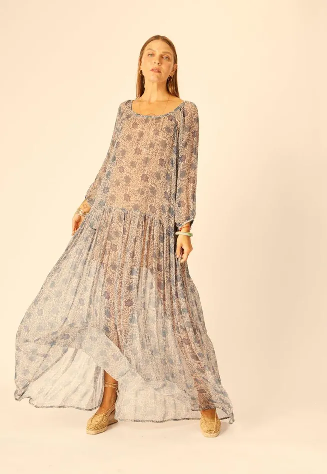 Women Natalie Martin Dresses Lainey Dress With Sash Snowflake Sea