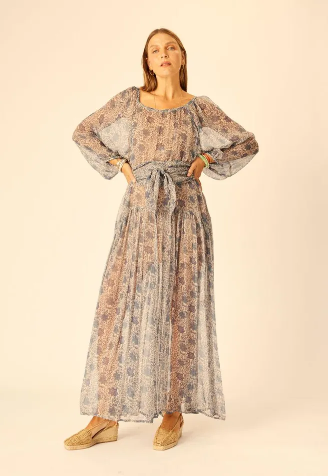 Women Natalie Martin Dresses Lainey Dress With Sash Snowflake Sea