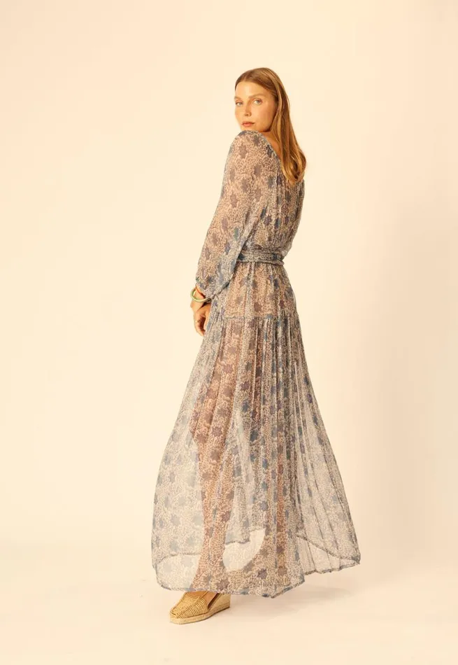 Women Natalie Martin Dresses Lainey Dress With Sash Snowflake Sea