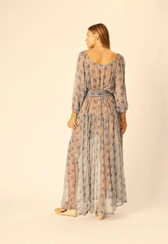 Women Natalie Martin Dresses Lainey Dress With Sash Snowflake Sea