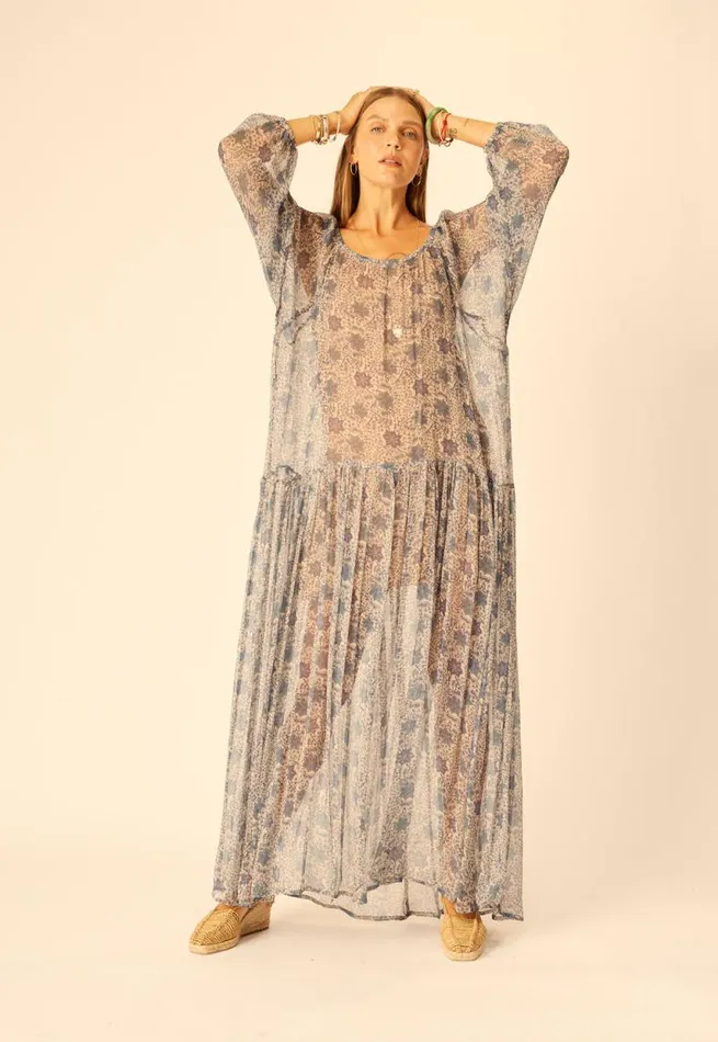 Women Natalie Martin Dresses Lainey Dress With Sash Snowflake Sea