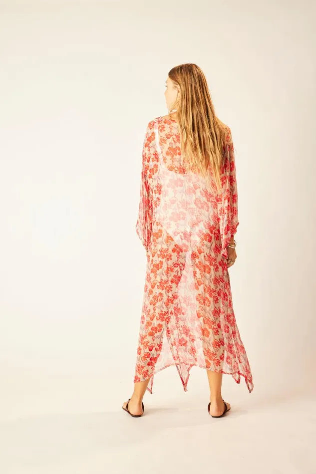 Women Natalie Martin Dresses Marin Dress With Sash Chiffon Watercolor Dove